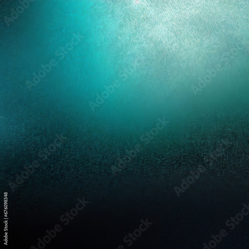 Glowing abstract technology dark background teal blue green black color grainy texture gradient web header banner design, copy space