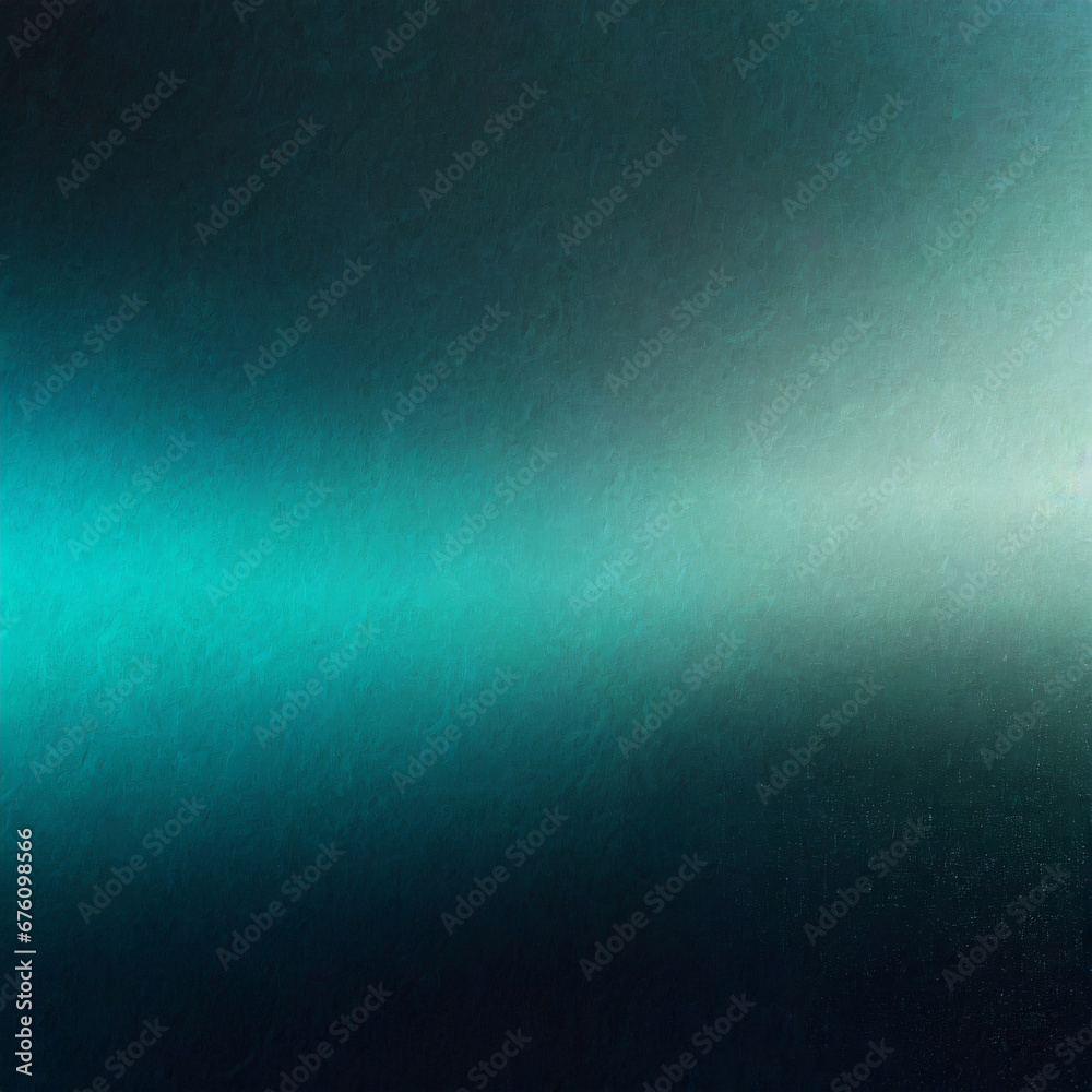 Glowing abstract technology dark background teal blue green black color grainy texture gradient web header banner design, copy space