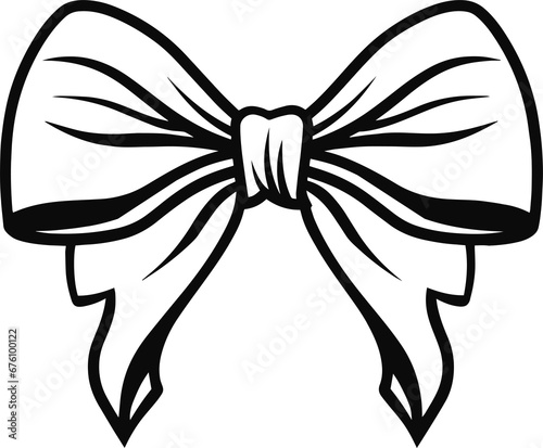 Bow ribbons, ribbons icon symbol, Christmas bow, Gift box ribbon isolated on white background 