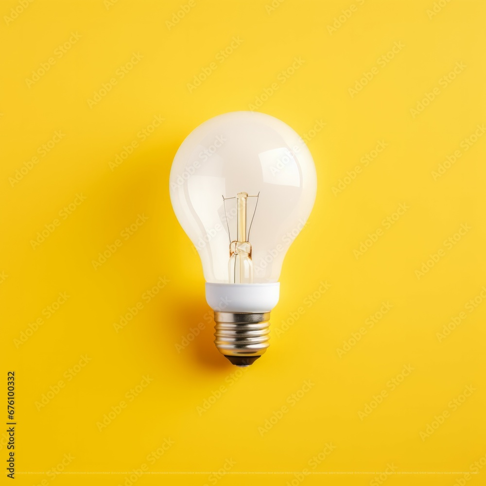 Business creativity and inspiration concepts with lightbulb on yellow background. Creative motivation for success think big idea Business creativity and inspiration concepts with lightbulb on yellow background. Creative motivation for success think big idea
