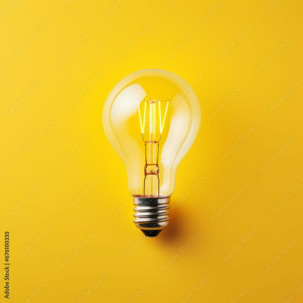 Business creativity and inspiration concepts with lightbulb on yellow background. Creative motivation for success think big idea Business creativity and inspiration concepts with lightbulb on yellow background. Creative motivation for success think big idea