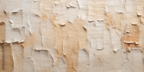 Generative AI, Closeup of impasto abstract rough beige art painting texture