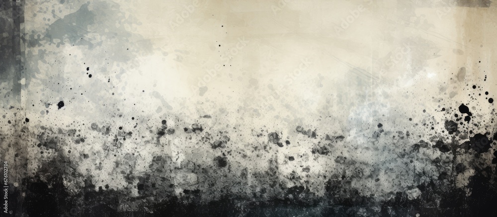 Fototapeta premium The black grunge background in this vintage art illustration showcases a creative and abstract pattern with a retro digital design that features an isolated white texture