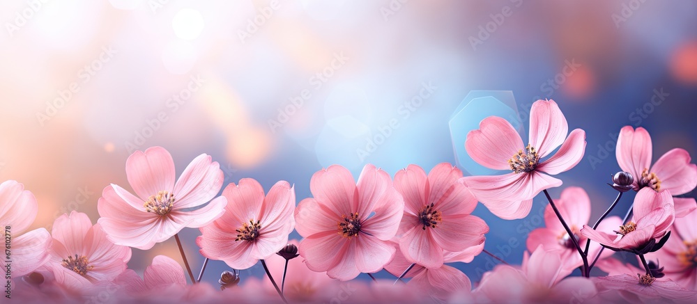 The beautiful pink flowers in the background enhance the the floral beauty of summer showcasing the vibrant colors of nature and the natural charm of blooming plants and leaves