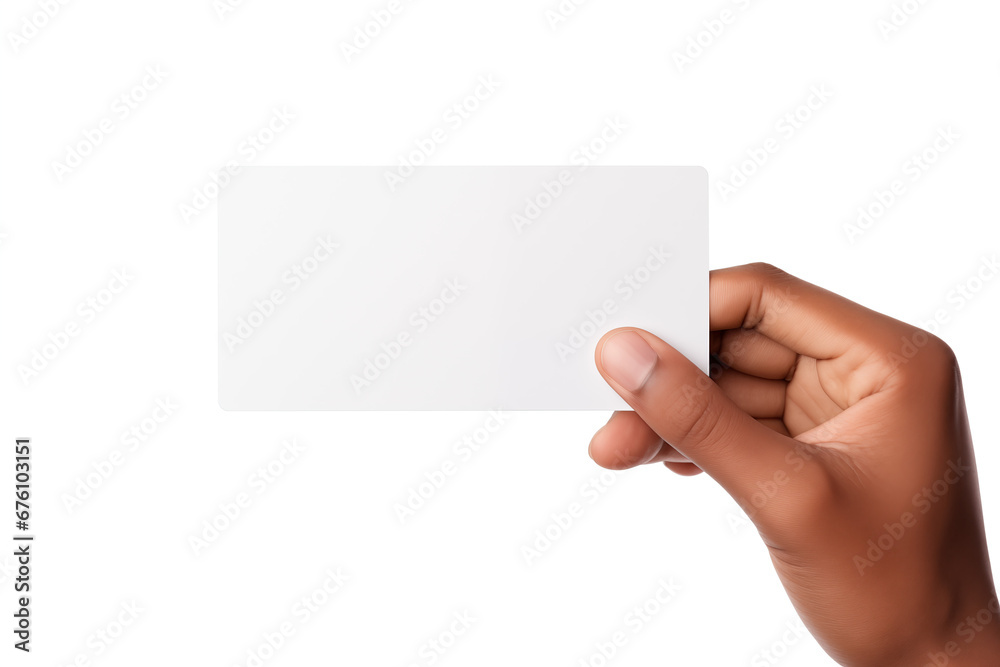 hand holding blank business card hand holding blank business card