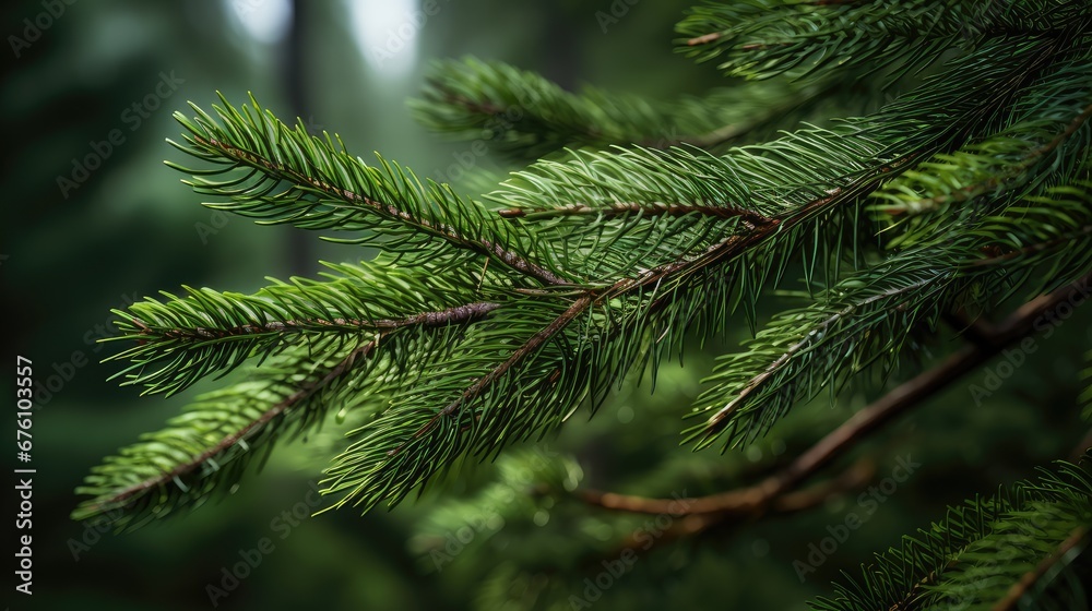 a green coniferous cedar branch against the lush background of a vibrant green forest, the intricate details of the cedar needles and bark to showcase the natural beauty of the scene. a green coniferous cedar branch against the lush background of a vibrant green forest, the intricate details of the cedar needles and bark to showcase the natural beauty of the scene.