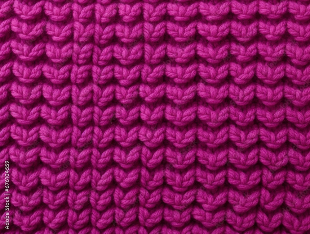 Knitted sweater texture background. Magenta color.