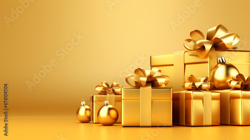 christmas wallpaper with presents and christmas balls