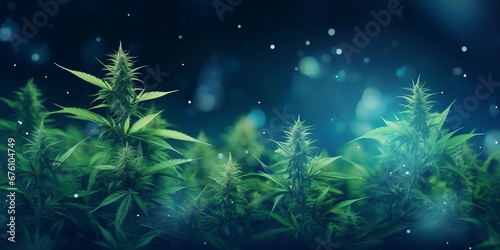 Abstract illustration of cannabis leaves.  
