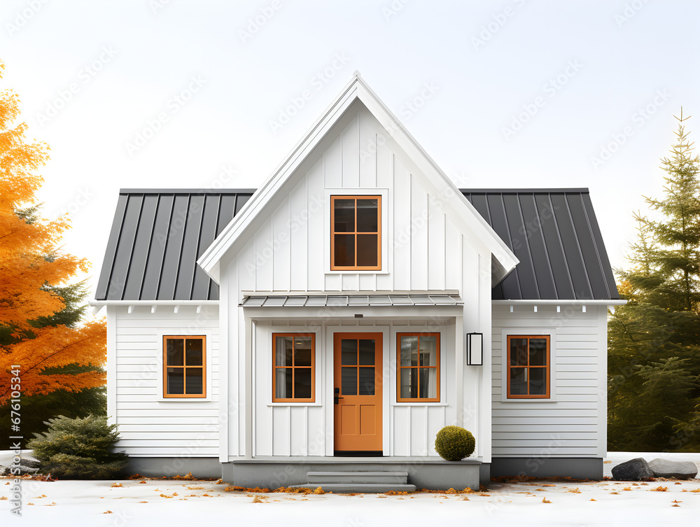 small single family house with tiny modern touches white background small single family house with tiny modern touches white background