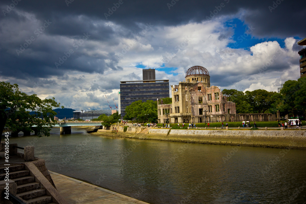 Obraz premium memorial for the atomic bombing in hiroshima in japan