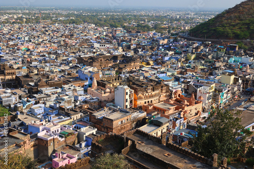Bundi town cityscape beautiful view, Rajasthan, India