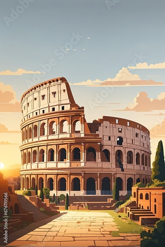 colosseum at night city