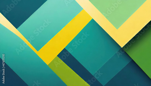 Diagonals in blue, yellow and green