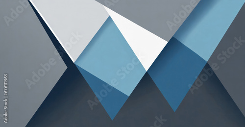 Geometric shapes in blue and gray 