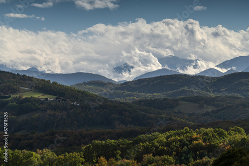 Beautiful view of the mountains in autumn in the Ariège Pyrenees in south-west France © Marc Andreu