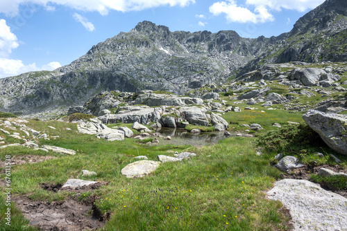 Landscape of Rila Mountain near Kalin peaks, Bulgaria