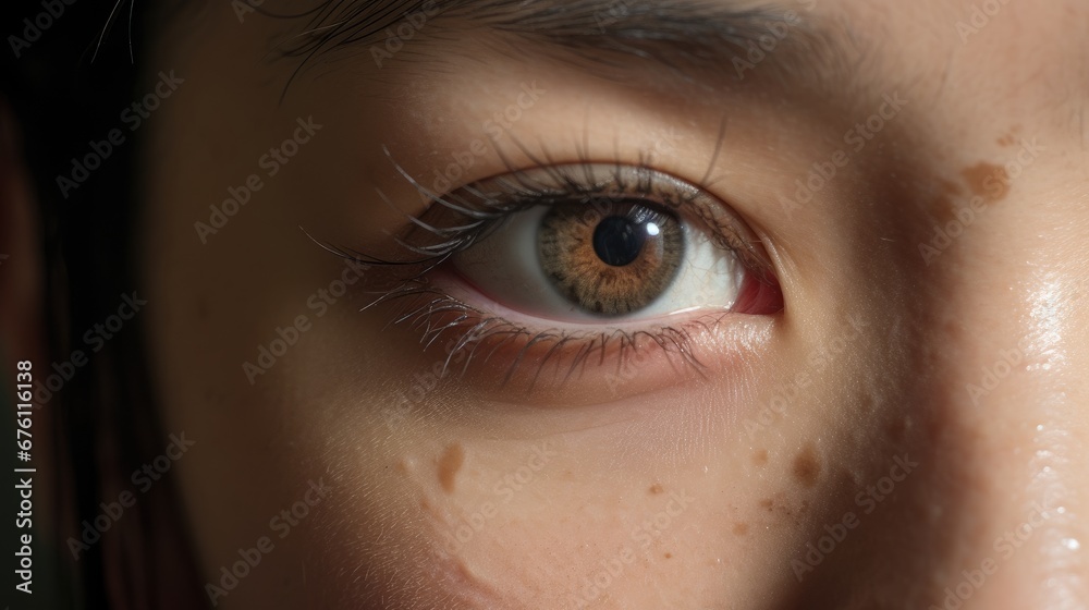 Close-up portrait of a young Asian woman, skincare concept