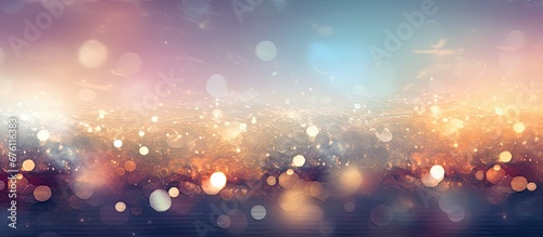 The beautiful abstract background depicts a vintage sky with a retro light shining through the mesmerizing space creating a stunning and glittering holiday night filled with bokeh and gradie