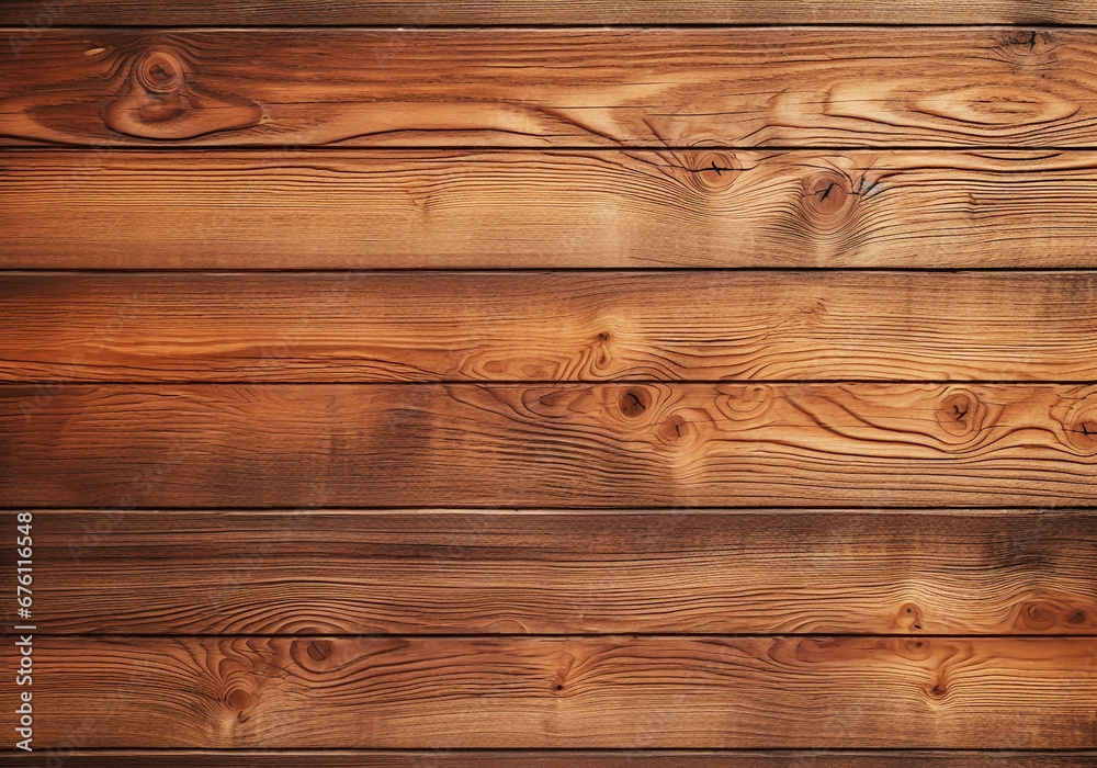 Naklejka premium Natural wooden background. AI generative 