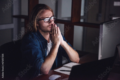 Guy working with computer