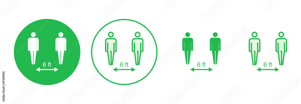 Social distance icon set. social distancing icon. self quarantine sign Social distance icon set. social distancing icon. self quarantine sign
