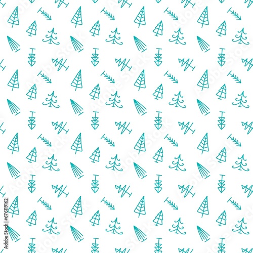 Christmas tree seamless pattern for wrapping paper and fabrics and linens and kids clothes print
