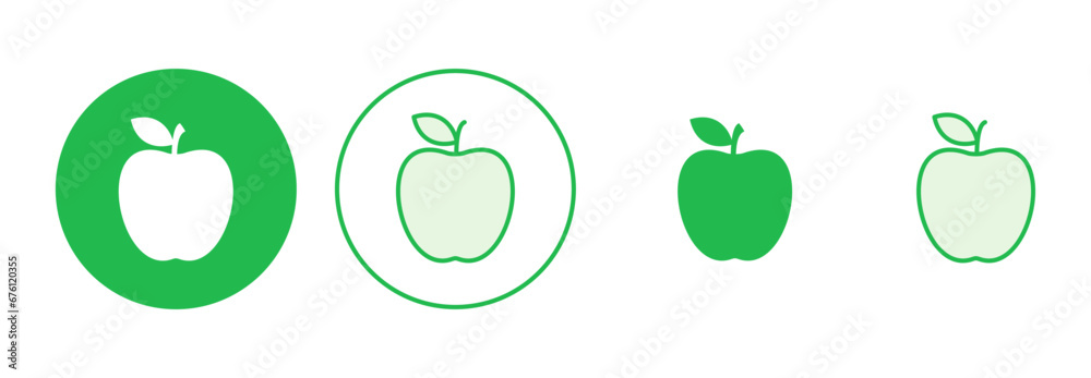 Apple icon set. Apple vector icon. apple symbols for your web design. - obrazy, fototapety, plakaty 