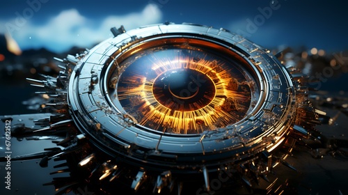 Cybernetic eye future technology tracking