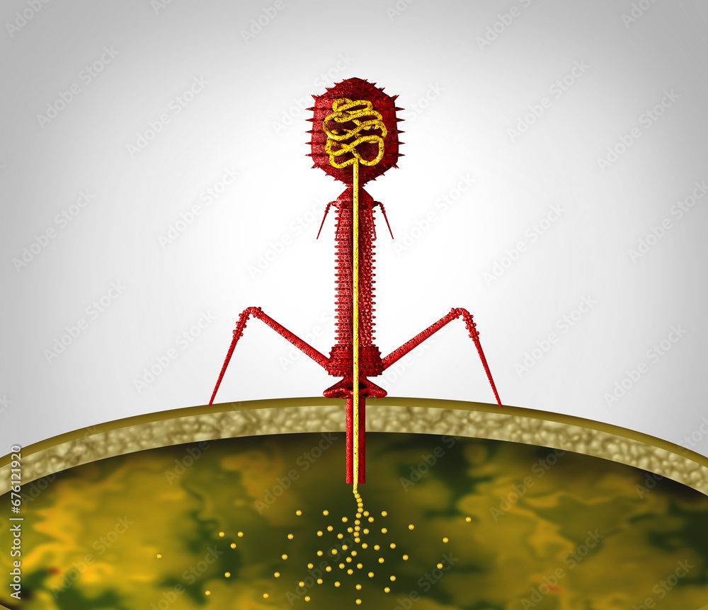 Bacteriophage Virus Cycle Phage replicating inside a pathogen as a