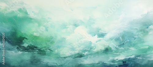 The abstract art illustration features a creative combination of white green and blue colors creating a vibrant background with a grunge texture and a unique pattern that elevates the overal photo
