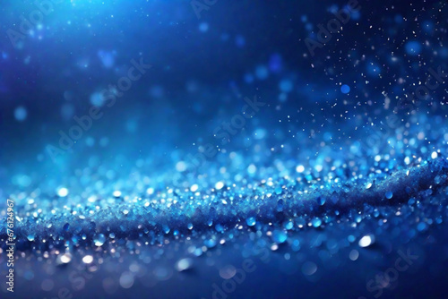  blue graphic background with bokeh space for text © Joanna Redesiuk