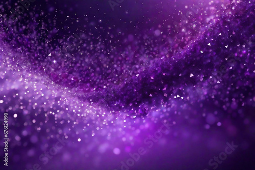 shiny purple graphics with bokeh space for text