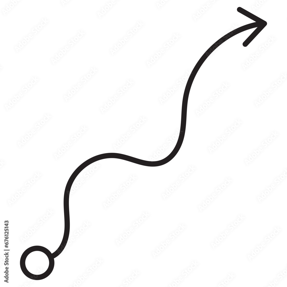 Doodle Curve Arrow