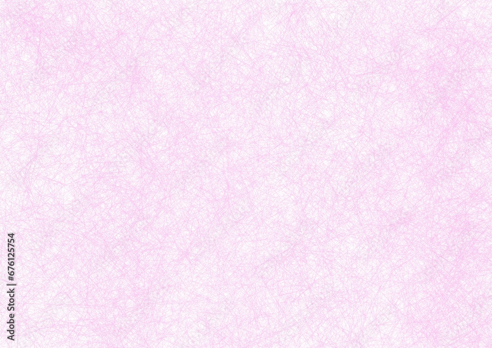 淡いピンク色で繊維質のテクスチャ背景　和紙イメージ
