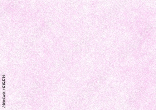 淡いピンク色で繊維質のテクスチャ背景　和紙イメージ

