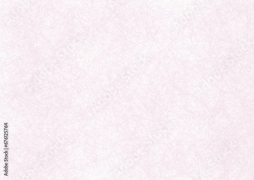 淡いピンク色で繊維質のテクスチャ背景　和紙イメージ
