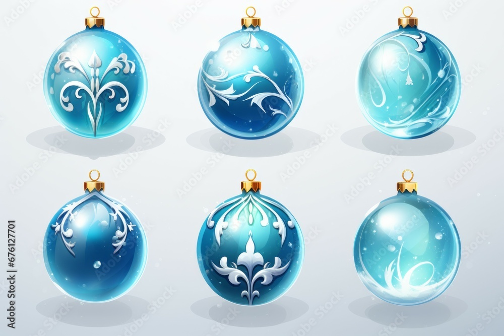 Set of Christmas balls. Merry Christmas and Happy New Year concept. Background with copy space Set of Christmas balls. Merry Christmas and Happy New Year concept. Background with copy space