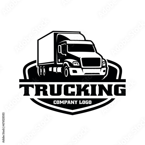 Trucking logo. Premium vector logo design isolated. Ready made logo concept 