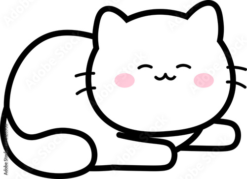 cute cat flat vector