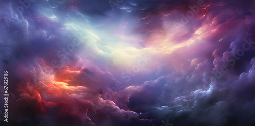 background with colorful clouds in space nebula