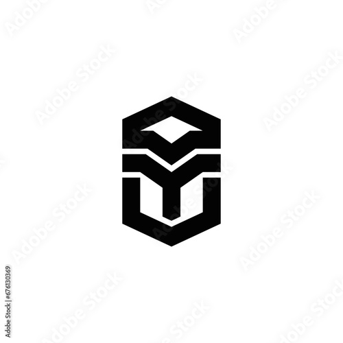 Geometric letter Y logo template