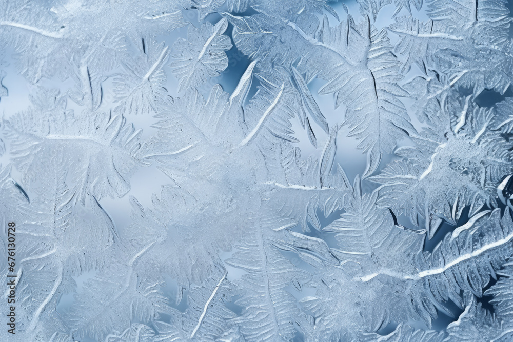 Obraz premium Winter cold frozen ice background texture pattern