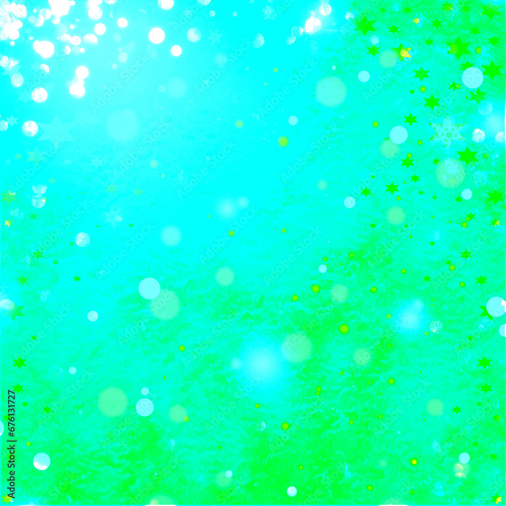 Blue, green abstract square background with copy space for text or your images