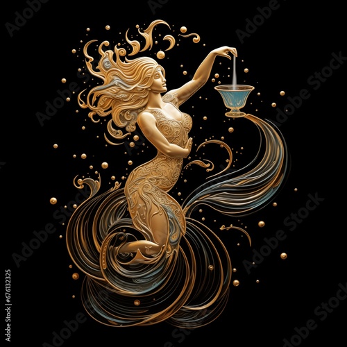 zodiac sign Aquarius. astrology photo