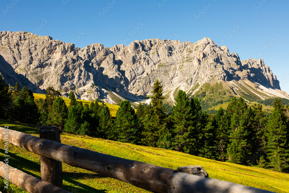 View of Italian Dolomites in northern Italy, European Alps