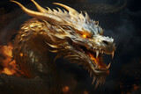 Asian golden dragon,