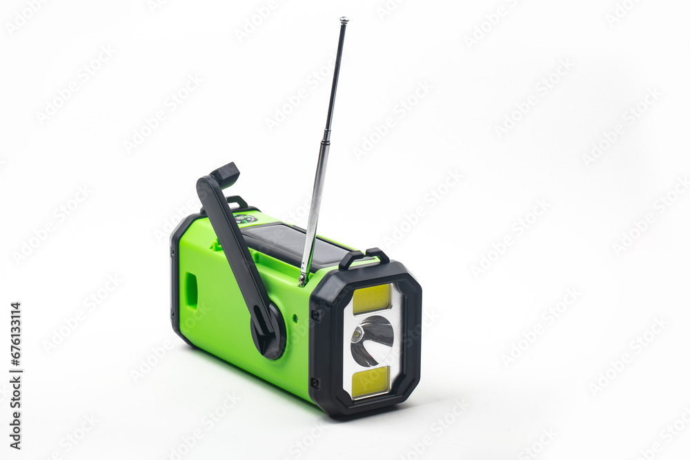 Hand crank weather radio