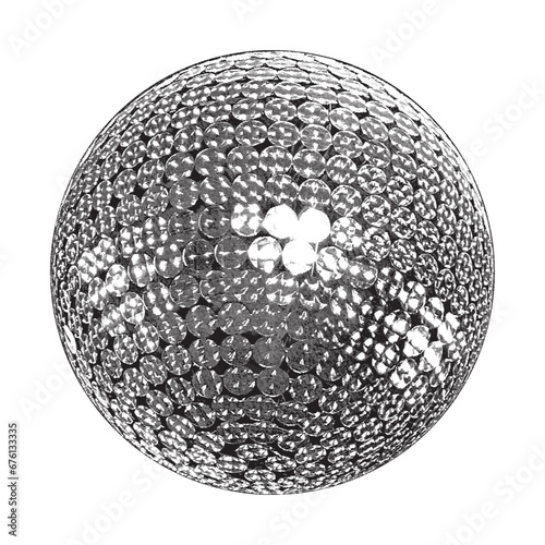 disco ball vector isolated on white