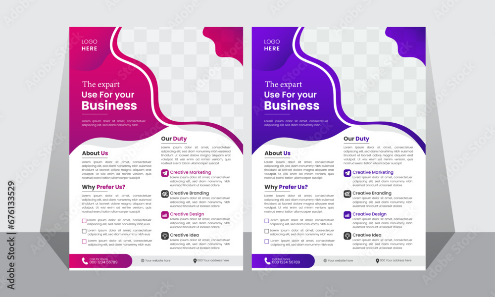 Modern corporate business agency flyer design template